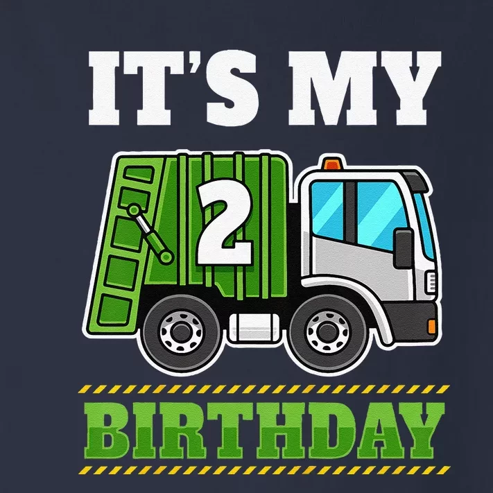 Funny 2 Years Old Garbage Truck 2nd Birthday Party Toddler Long Sleeve Shirt