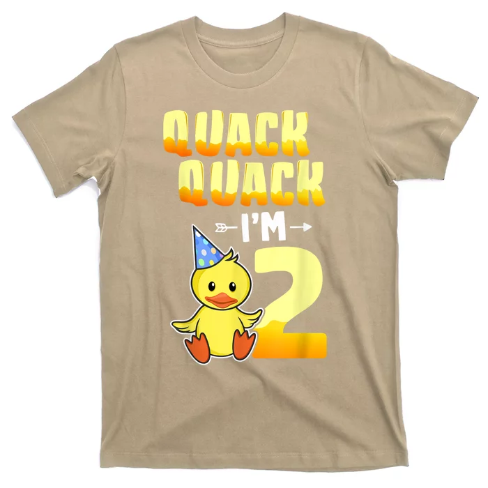 Funny 2 Year Old Girl Boy Duck 2nd Second Birthday Party Gift 1 T-Shirt