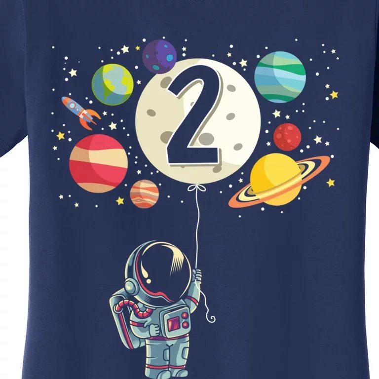 Funny 2 Years Old Birthday Boy Gift Astronaut 2nd Birthday Gift 1 Women's T-Shirt