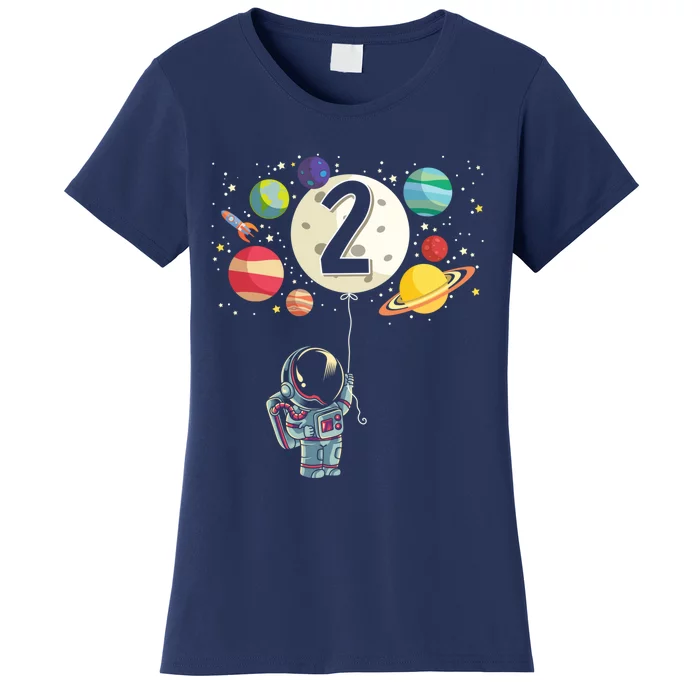 Funny 2 Years Old Birthday Boy Gift Astronaut 2nd Birthday Gift 1 Women's T-Shirt