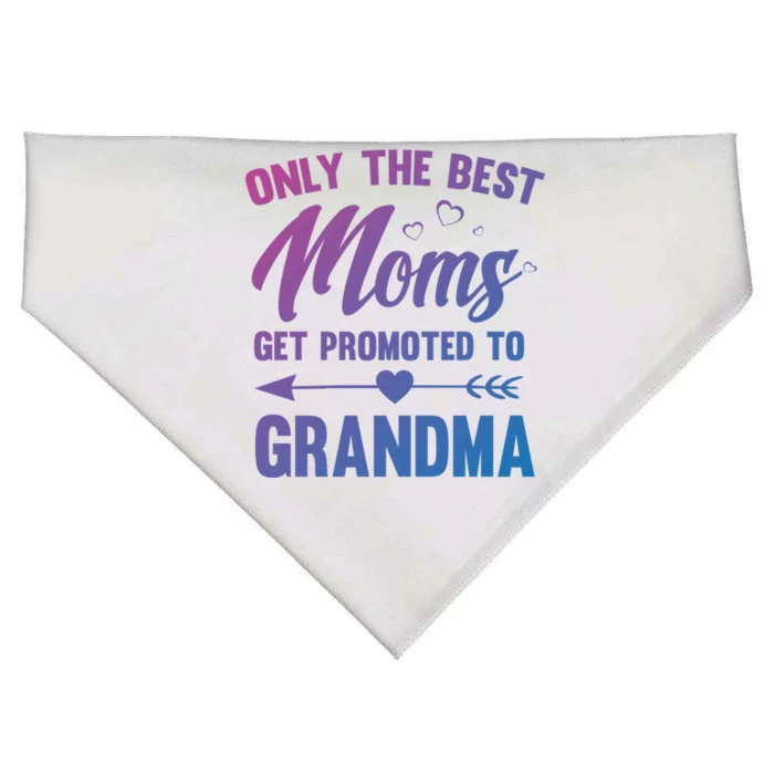 Family 365 Best Moms Get Promoted To Grandma Mothers Day Gift USA-Made Doggie Bandana