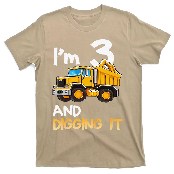 Funny 3th Birthday Construction Three 3yr Old T-Shirt