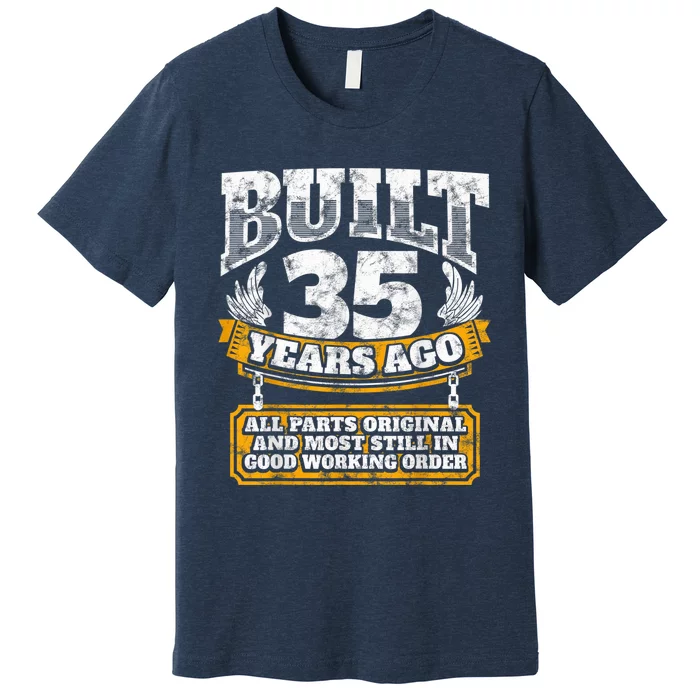 Funny 35th Birthday Shirt B-Day Gift Saying Age 35 Year Joke Premium T-Shirt