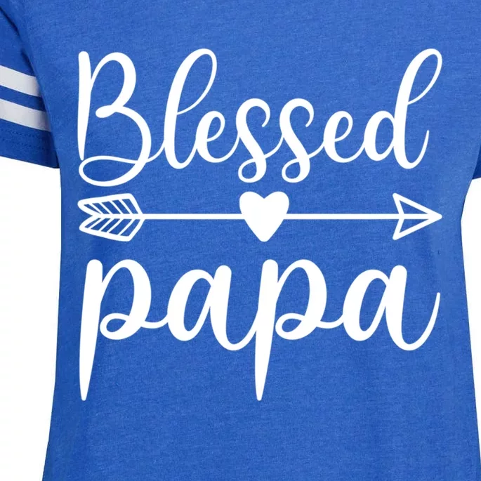 Family 365 Blessed Papa Tee Blessed Father Dad Top Cool Gift Enza Ladies Jersey Football T-Shirt