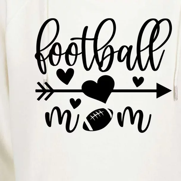 Family 365 Football Mom Tee Love Heart Sport Graphic Gift Womens Funnel Neck Pullover Hood