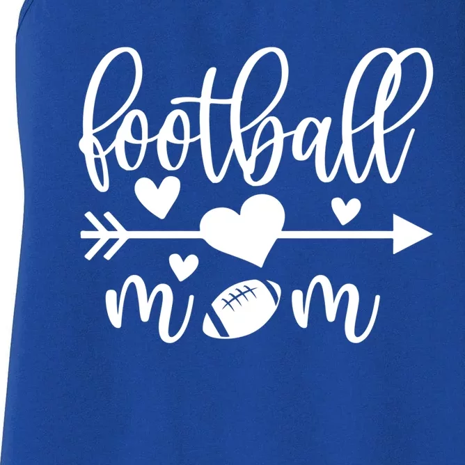 Family 365 Football Mom Tee Love Heart Sport Graphic Gift Women's Racerback Tank