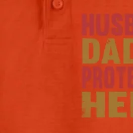 Family 365 Husband Daddy Protector Hero Cool Gift Dry Zone Grid Performance Polo