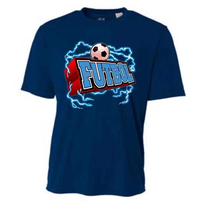 Futbol 3D Logo Cooling Performance Crew T-Shirt