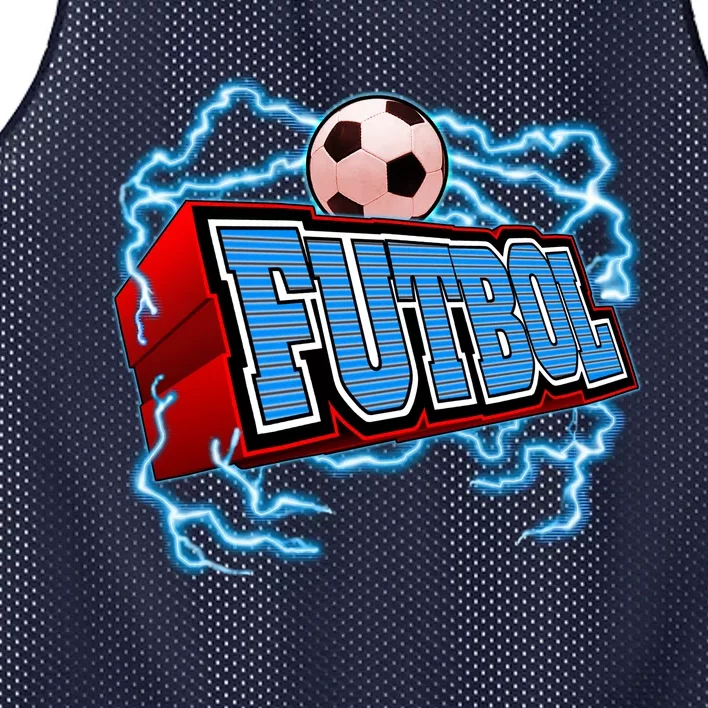 Futbol 3D Logo Mesh Reversible Basketball Jersey Tank