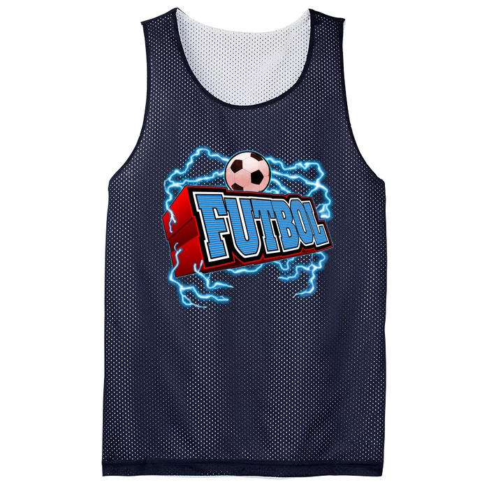 Futbol 3D Logo Mesh Reversible Basketball Jersey Tank