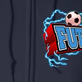 Futbol 3D Logo Full Zip Hoodie