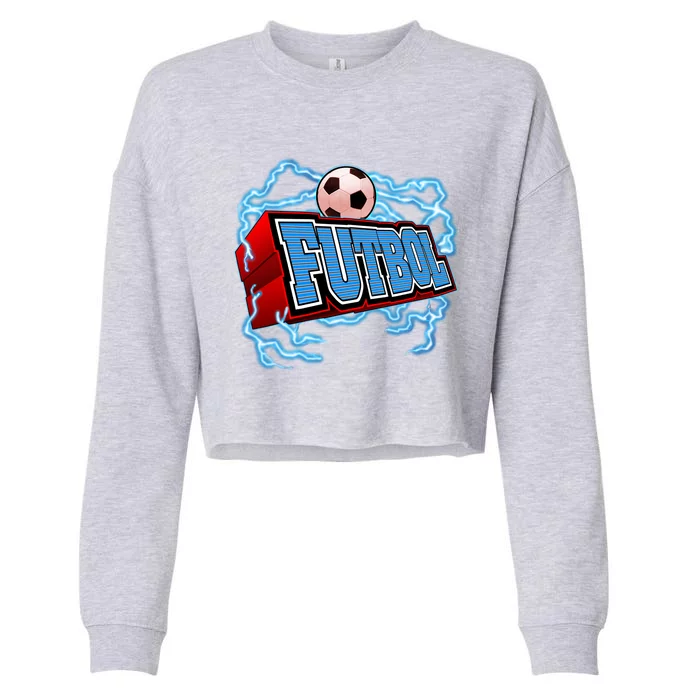 Futbol 3D Logo Cropped Pullover Crew