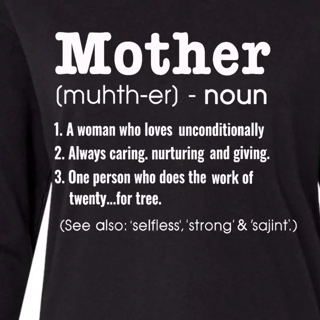 FAMILY 365 Mother Definition Tee Mother's Day Gift Womens Cotton Relaxed Long Sleeve T-Shirt