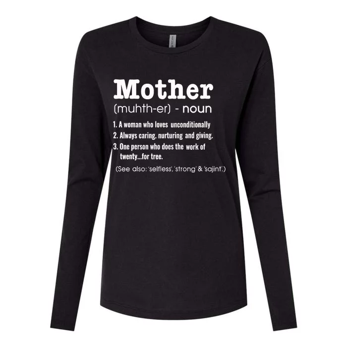 FAMILY 365 Mother Definition Tee Mother's Day Gift Womens Cotton Relaxed Long Sleeve T-Shirt