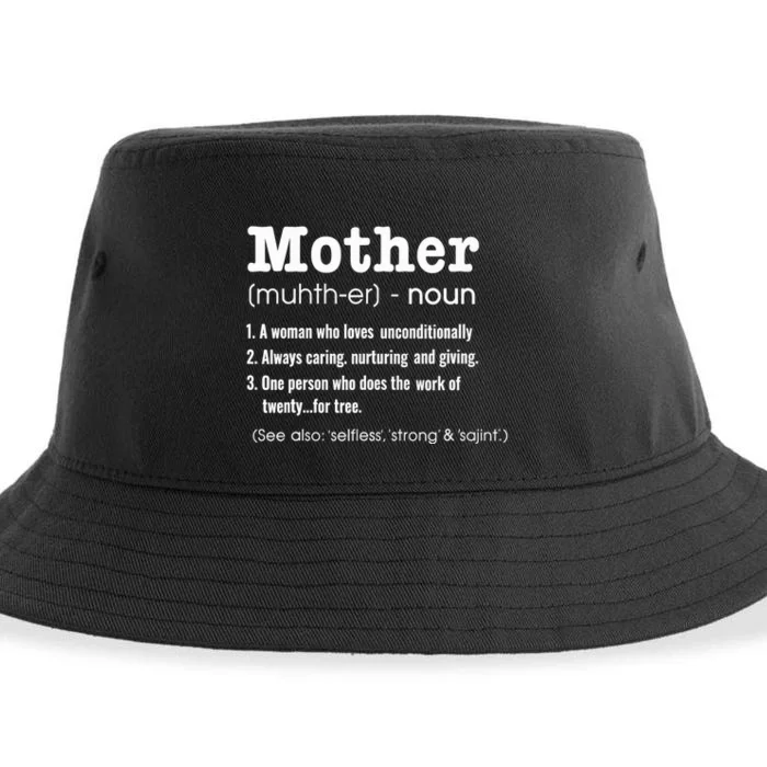 FAMILY 365 Mother Definition Tee Mother's Day Gift Sustainable Bucket Hat