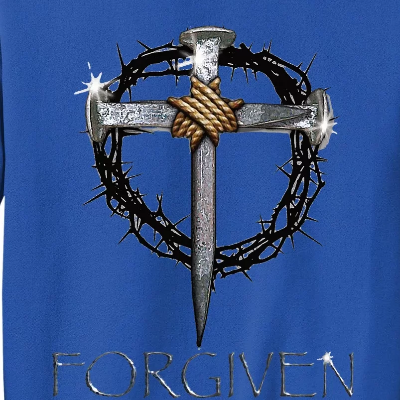 Forgiven  3 Nails crown of thorns Tall Sweatshirt