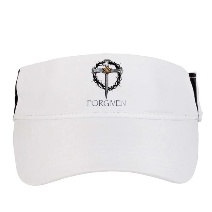 Forgiven  3 Nails crown of thorns Adult Drive Performance Visor