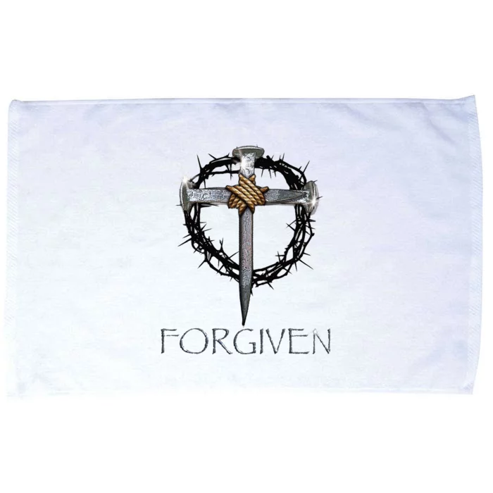 Forgiven  3 Nails crown of thorns Microfiber Hand Towel