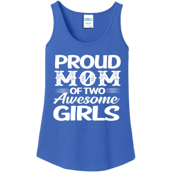 Family 365 Proud Mom Of Two Awesome Gift Ladies Essential Tank