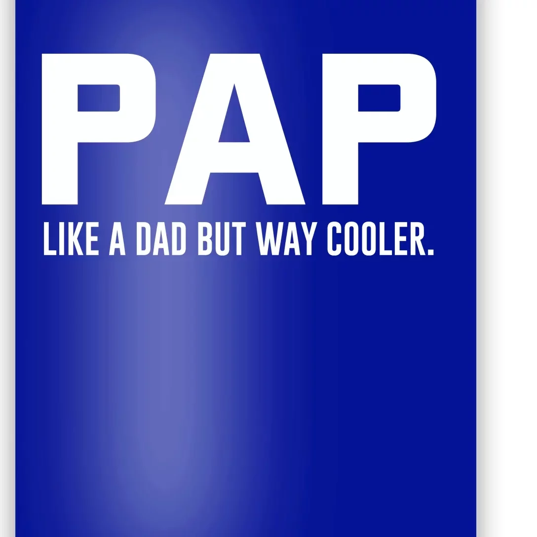 Family 365 Pap Like A Dad But Way Cooler Grandpa Great Gift Poster