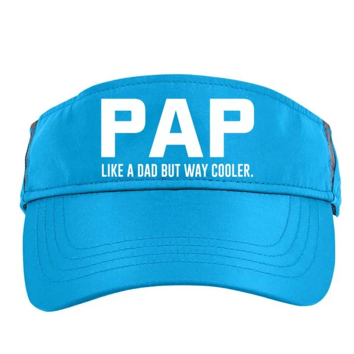 Family 365 Pap Like A Dad But Way Cooler Grandpa Great Gift Adult Drive Performance Visor