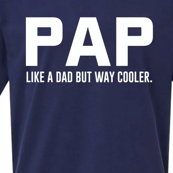 Family 365 Pap Like A Dad But Way Cooler Grandpa Great Gift Sueded Cloud Jersey T-Shirt