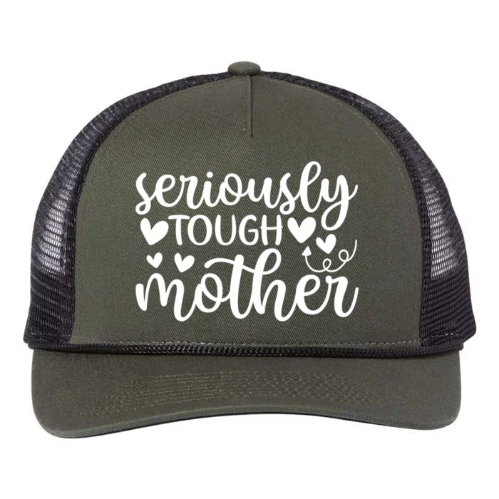 Family 365 Seriously Tough Mother Funny Mom Graphic Gift Retro Rope Trucker Hat Cap