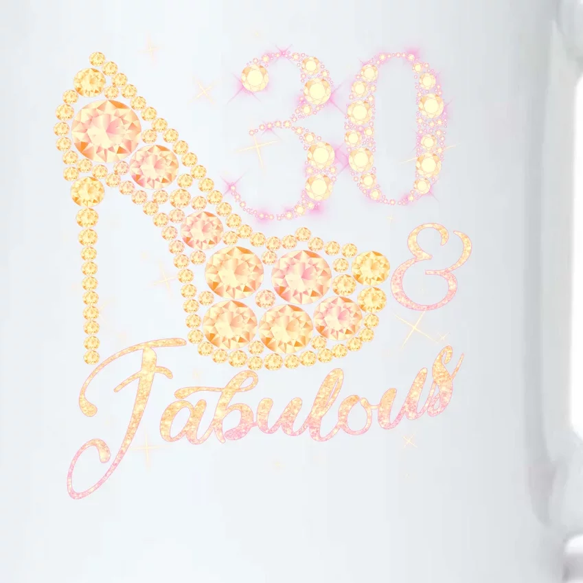 Fabulous & 30 Sparkly Heel 30th Birthday Black Color Changing Mug