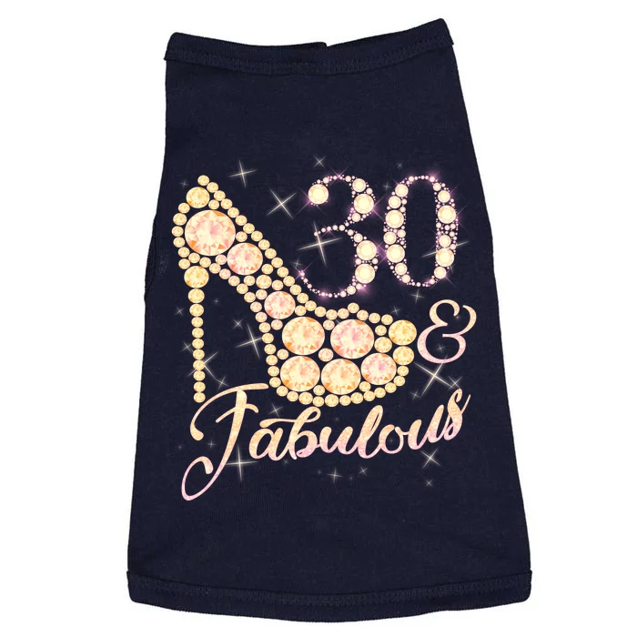 Fabulous & 30 Sparkly Heel 30th Birthday Doggie Tank