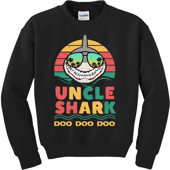 FAMILY 365 Uncle Shark Father's Day Papa Dad Uncle Kids Sweatshirt