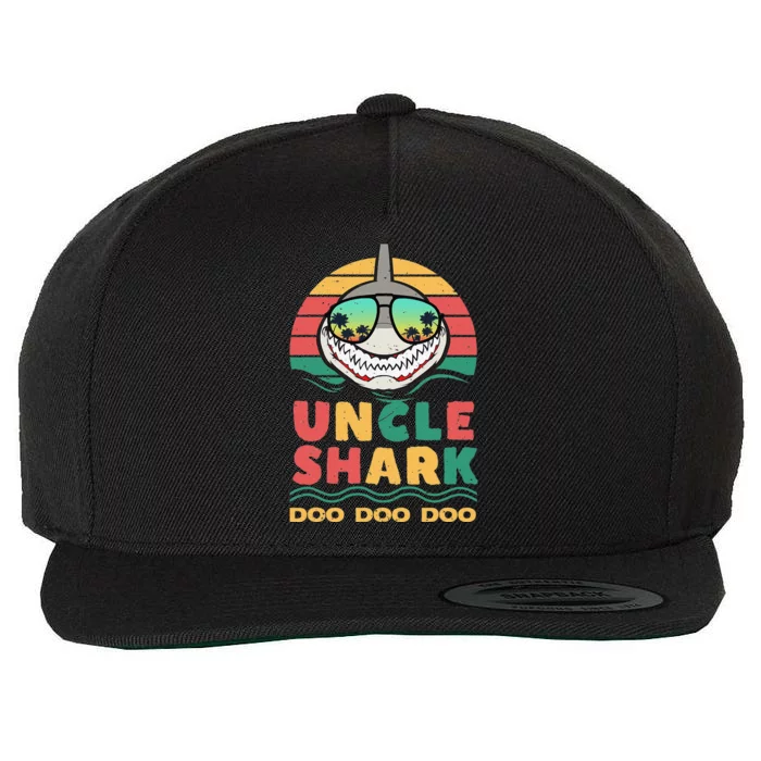 FAMILY 365 Uncle Shark Father's Day Papa Dad Uncle Wool Snapback Cap