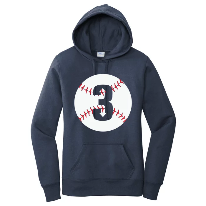 Funny 3 Up 3 Down Baseball Graphic Design Baseball Gift Women's Pullover Hoodie