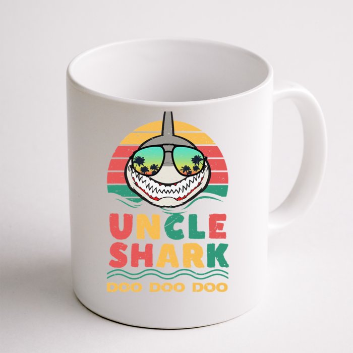 FAMILY 365 Uncle Shark Fathers Day Papa Dad Uncle Gift Front & Back Coffee Mug