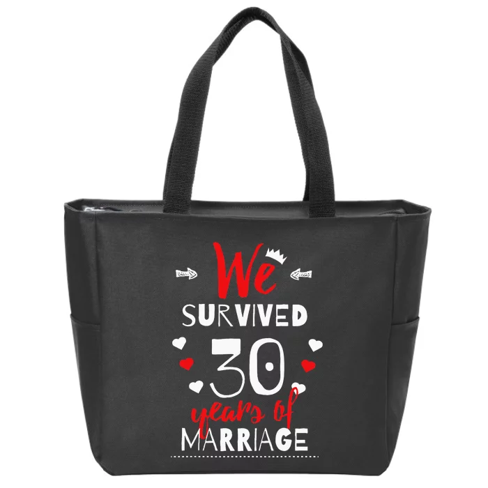 Funny 30th Wedding Anniversary Gifts For Couples Zip Tote Bag