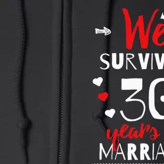 Funny 30th Wedding Anniversary Gifts For Couples Full Zip Hoodie