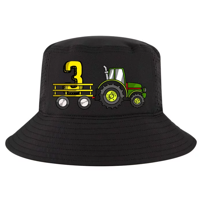 Farm 3 Year Old Barnyard Boy 3rd Birthday Tractor Cool Comfort Performance Bucket Hat