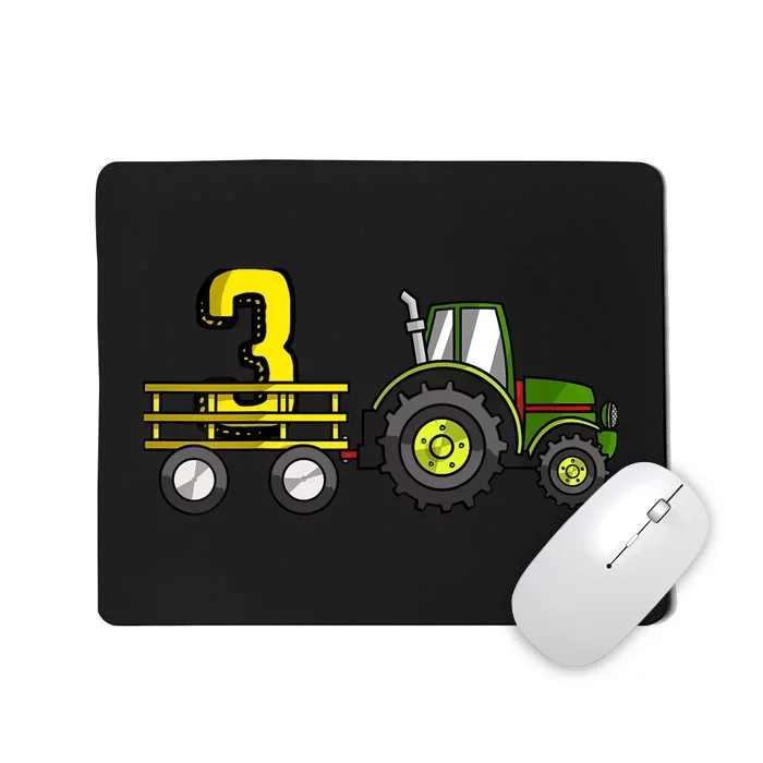 Farm 3 Year Old Barnyard Boy 3rd Birthday Tractor Mousepad