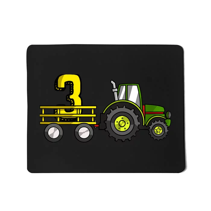 Farm 3 Year Old Barnyard Boy 3rd Birthday Tractor Mousepad