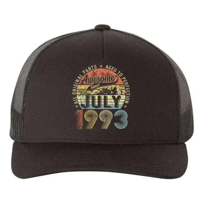 Funny 30 Year Old July 1993 Vintage Retro 30th Birthday Gift Yupoong Adult 5-Panel Trucker Hat