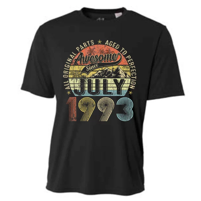 Funny 30 Year Old July 1993 Vintage Retro 30th Birthday Gift Cooling Performance Crew T-Shirt