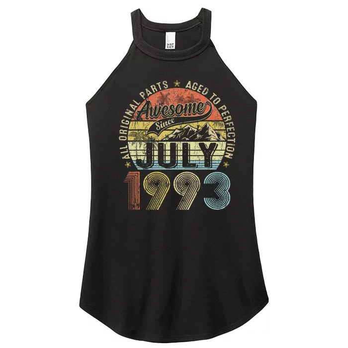 Funny 30 Year Old July 1993 Vintage Retro 30th Birthday Gift Women’s Perfect Tri Rocker Tank