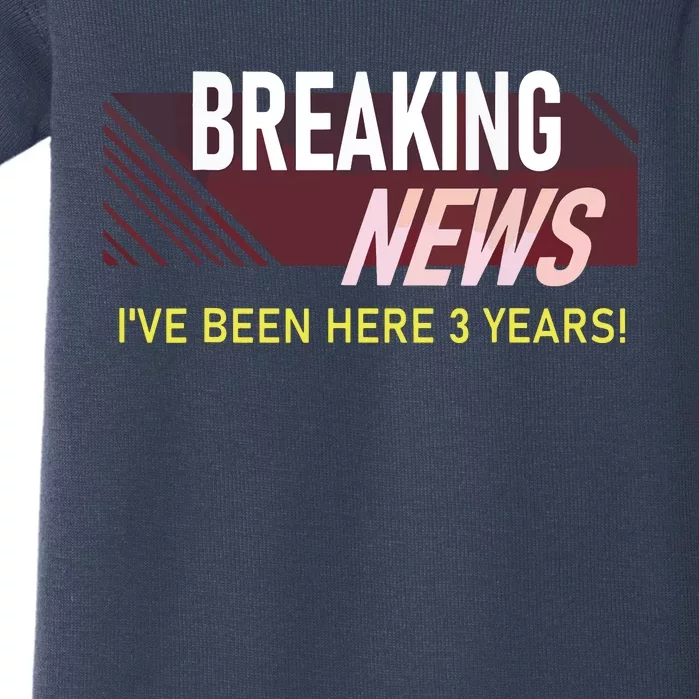 Funny 3 Year Work Anniversary 3rd Employee Appreciation Meme Baby Bodysuit