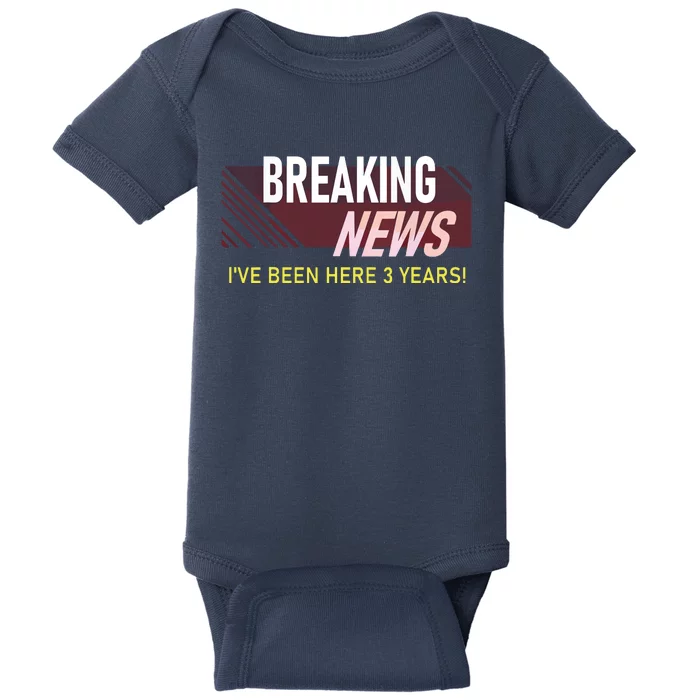 Funny 3 Year Work Anniversary 3rd Employee Appreciation Meme Baby Bodysuit