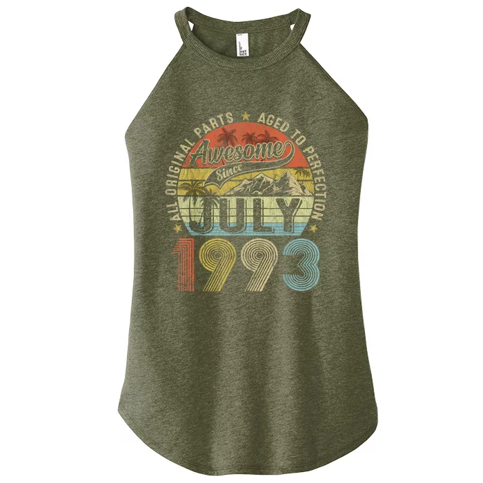 Funny 30 Year Old July 1993 Vintage Retro 30th Birthday Women’s Perfect Tri Rocker Tank