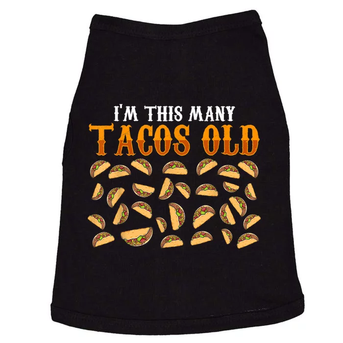 Funny 30 Year Old Taco Lovers Gag Gift, 30th Birthday Doggie Tank