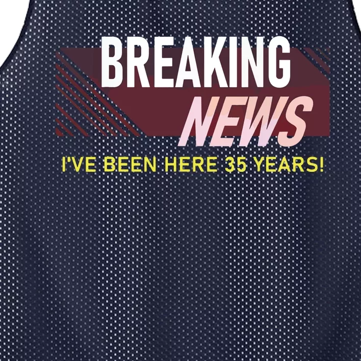 Funny 35 Year Work Anniversary 35th Employee Appreciation Mesh Reversible Basketball Jersey Tank