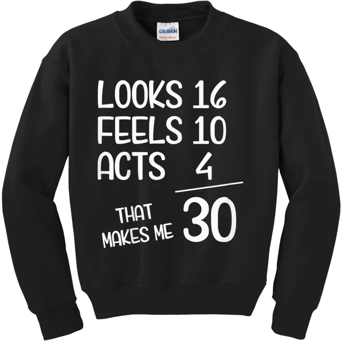 Funny 30 Year Old 30th Birthday Born In 1993 Kids Sweatshirt