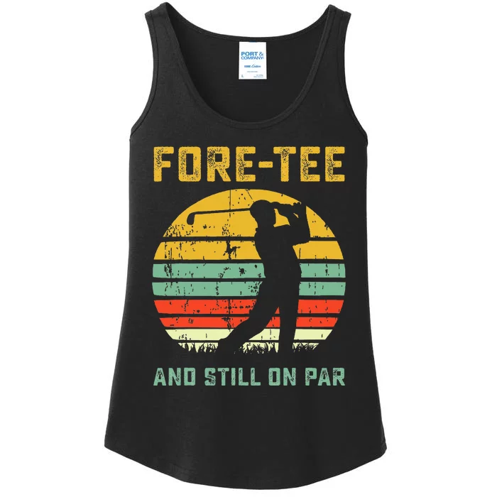 Funny 40th Birthday Golf Pun Golfing 40 Year Old Golfer Ladies Essential Tank