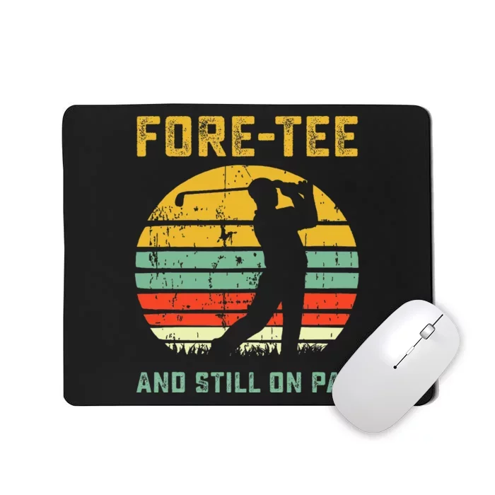 Funny 40th Birthday Golf Pun Golfing 40 Year Old Golfer Mousepad