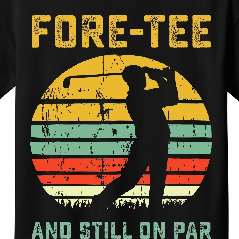 Funny 40th Birthday Golf Pun Golfing 40 Year Old Golfer Kids T-Shirt